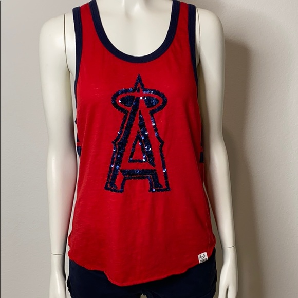 VICTORIA’S SECRET PINK LA Angels Baseball Tank Top - Picture 1 of 5